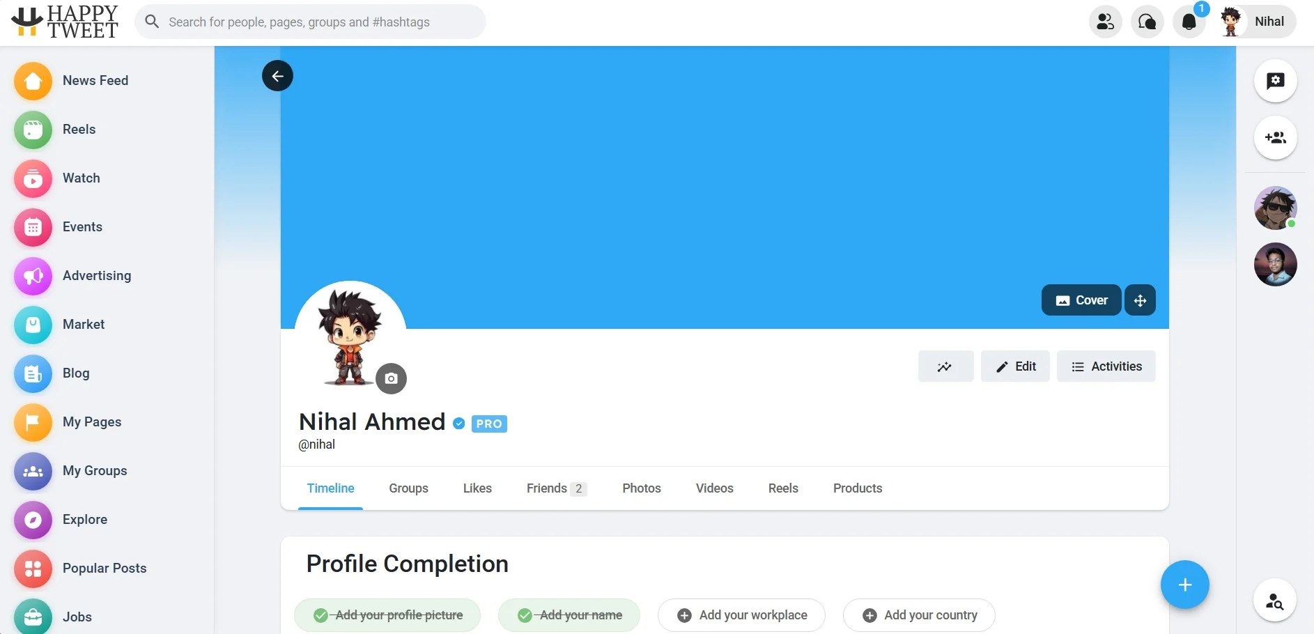 HAPPY TWEET — profile