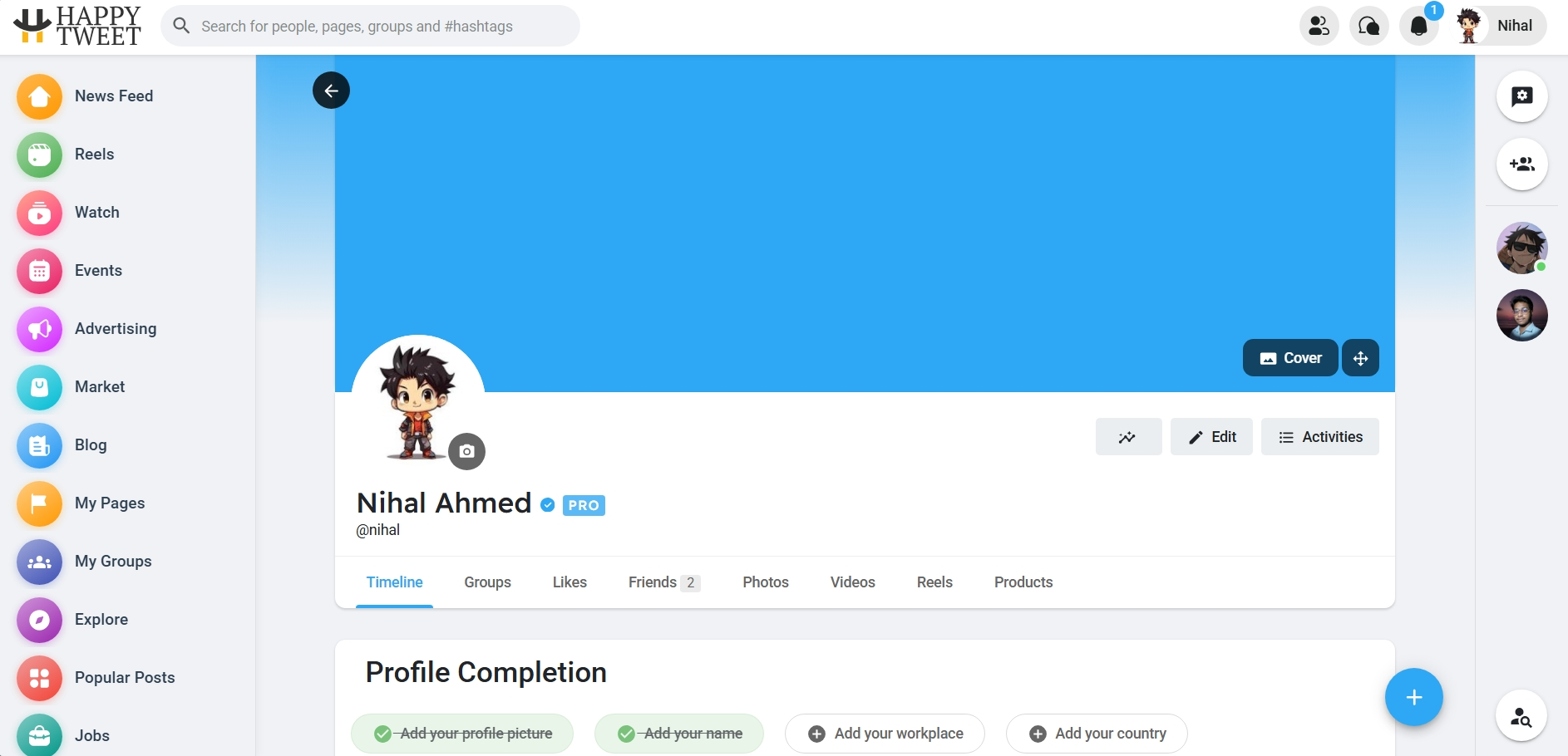 HAPPY TWEET — profile